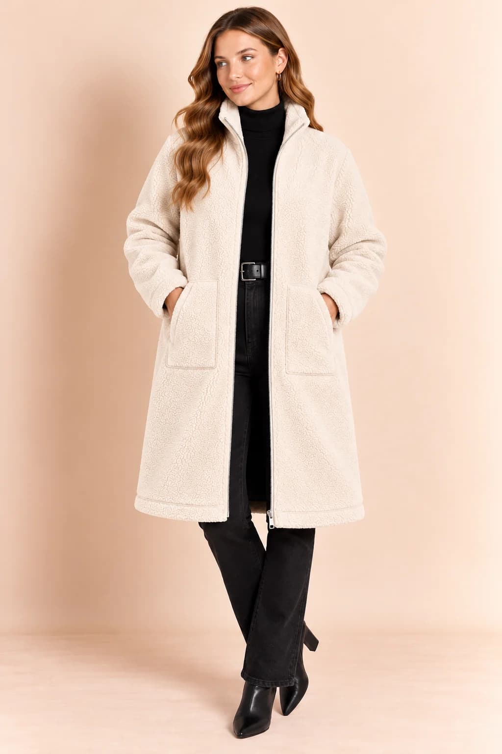 JKT46 Cream Long Jackets