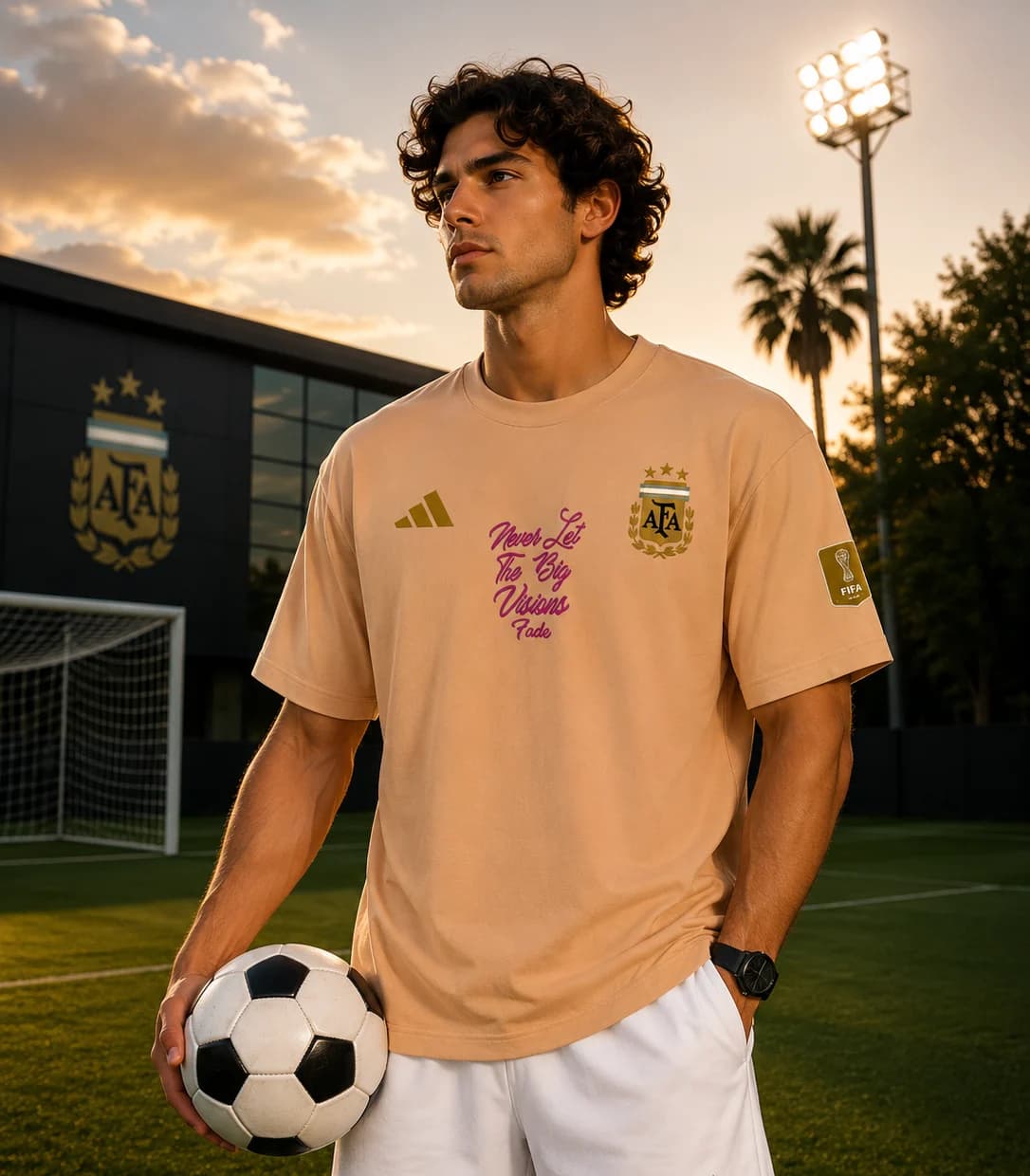 ATS10 Argentina Brown Men's Drop shoulder T-Shirt