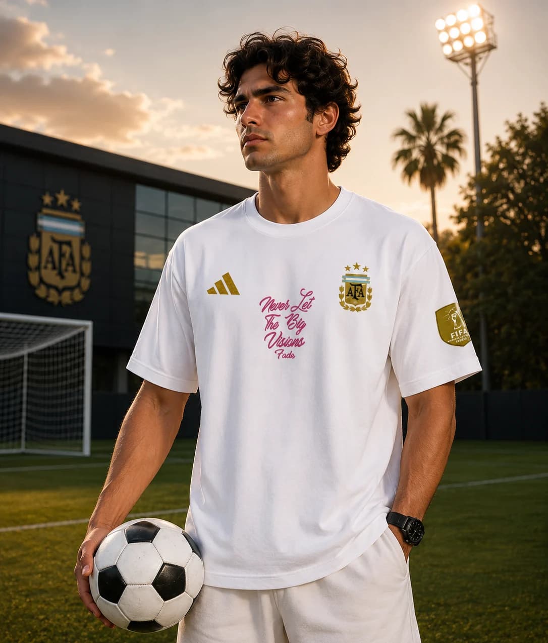 ATS10 Argentina White Men's Drop shoulder T-Shirt