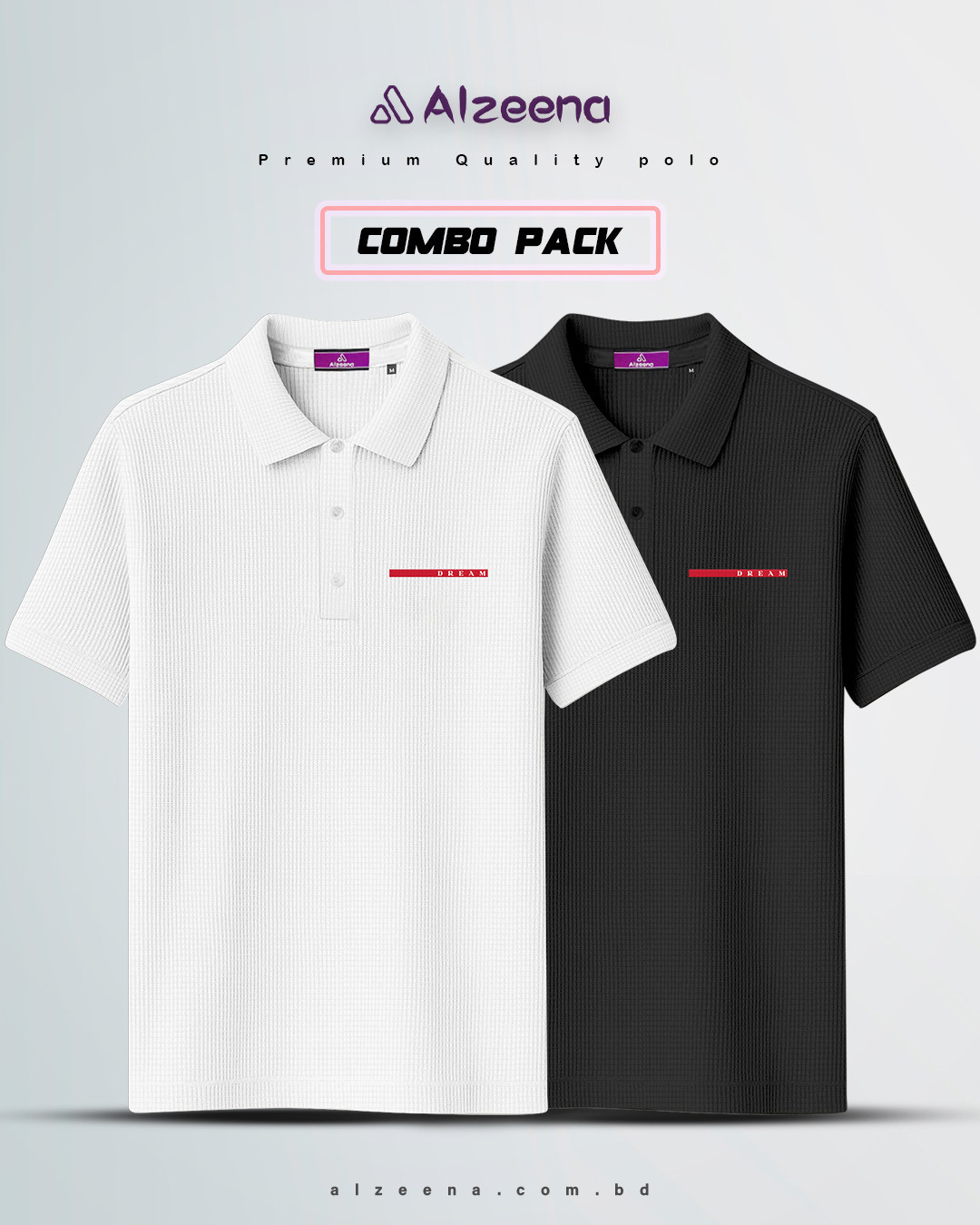 APL17 W&B Combo Men's Polo